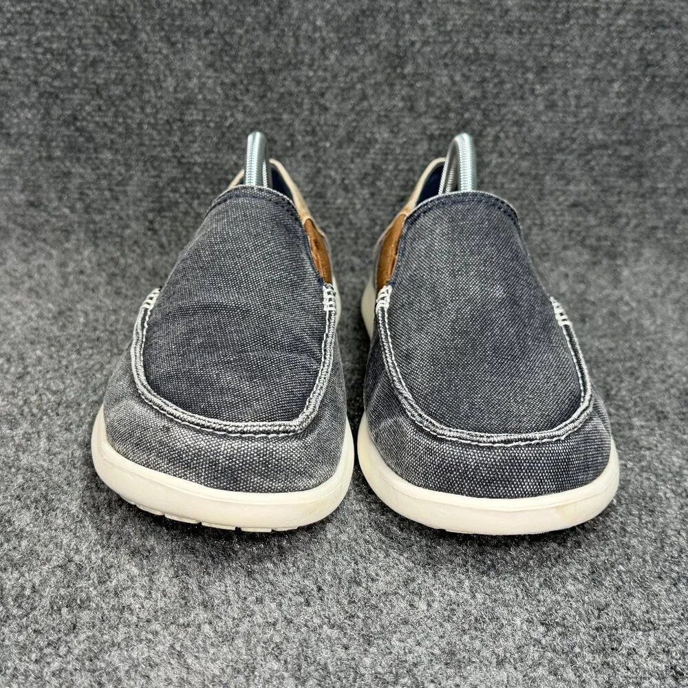 Crocs Santa Cruz 2 Lux Loafers Men's Size 10 Blue Canvas Slip On Casual‎ Shoes